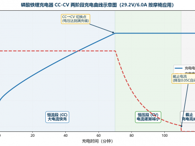 磷酸铁锂按摩椅充电器29.2V/6.0A选购指南：工业级智能快充方案深度解析